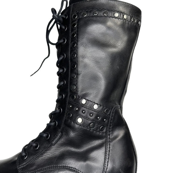 Nero Giardini Studded Combat Boot in Black. Sz: EU38/ US 8 - Picture 8 of 11